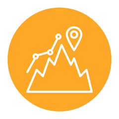 Climbing Map icon vector image. Can be used for Rock Climbing.