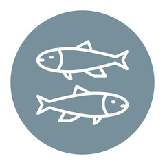 Anchovy icon vector image. Can be used for Fish and Seafood.