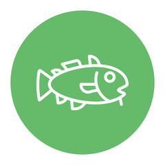 Cod icon vector image. Can be used for Fish and Seafood.