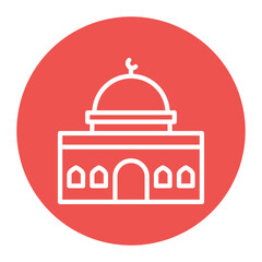 Dome of the Rock icon vector image. Can be used for Islamic New Year.