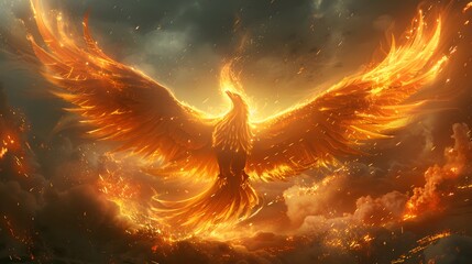 Render transcendent light phoenix background, The phoenix wallpapers are available in hd - obrazy, fototapety, plakaty