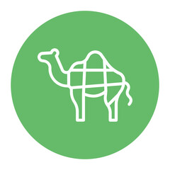 Camel 7 Parts icon vector image. Can be used for Eid al Adha.
