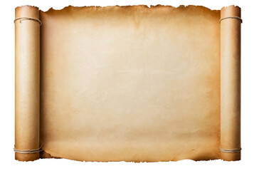 old paper sheet, scroll isolated on isolated background