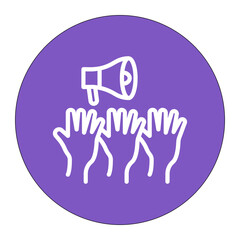 Obraz premium Democracy icon vector image. Can be used for Protesting and Civil Disobedience.