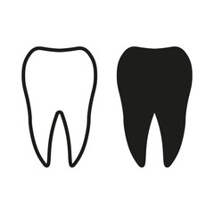 Tooth shape symbol vector icon