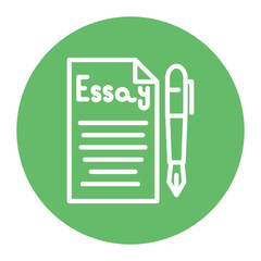 Essay icon vector image. Can be used for Literature.