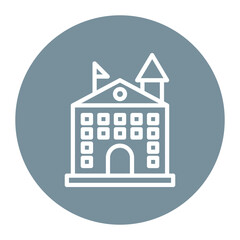School icon vector image. Can be used for Literature.