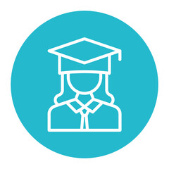 Student Female icon vector image. Can be used for Literature.