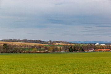 Springtime landscape in central Europe