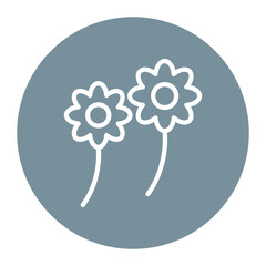 Flowers icon vector image. Can be used for Award Events.