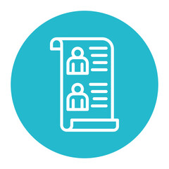 Guest List icon vector image. Can be used for Award Events.