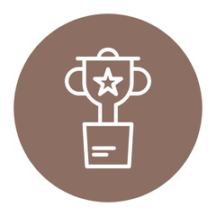 Trophy icon vector image. Can be used for Award Events.