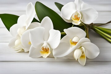 bouquet of white orchids