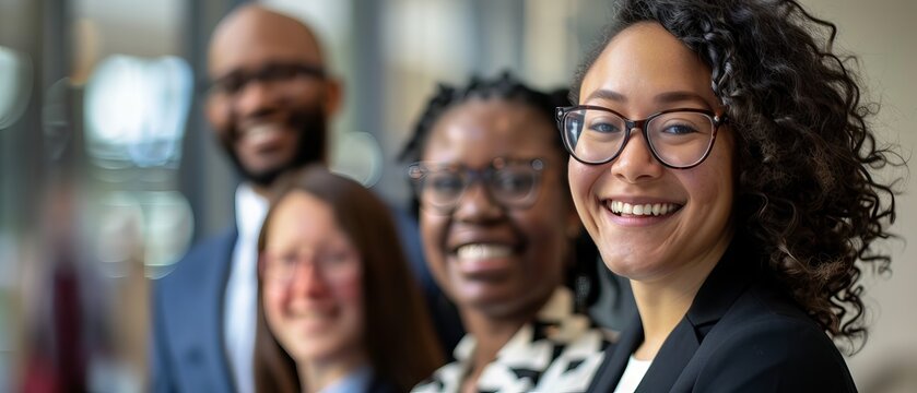 Embracing diversity in the workplace: a dynamic team showcasing inclusive leadership and collaborative business strategies