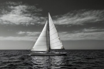 Black and White Adventure at Sea