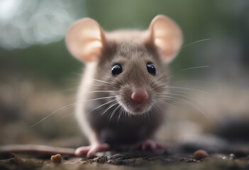 Little mouse hidingher muzzle