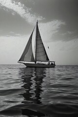 Black and White Adventure at Sea