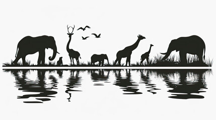 National Endangered Species Day set of silhouette animals Earth Day or World Wildlife Day concept. Save our planet, protect green nature and endangered species, biological diversity theme	
 - obrazy, fototapety, plakaty