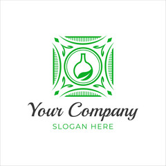 Plant Bottle Potion Abstract Art Logo