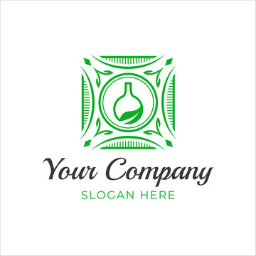 Plant Bottle Potion Abstract Art Logo