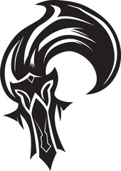 Celestial Cleaver Fantasy Axe Logo Icon Titans Triumph Axe Vector Emblem