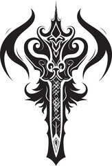 Titans Thunder Fantasy Axe Iconic Symbol Draconic Destroyer Iconic Battle Axe Vector