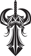 Warlords Weapon Iconic Battle Axe Symbol Axe of Ancients Fantasy Axe Vector Emblem