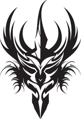 Obraz premium Dragons Bane Axe Emblem Design Heroic Hew Fantasy Battle Axe