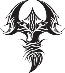 Lycanthropes Lash Battle Axe Vector Emblem Phoenix Fury Fantasy Axe Symbolic Icon