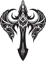 Elemental Executioner Fantasy Axe Symbolic Emblem Phoenixs Firestorm Axe Iconic Design
