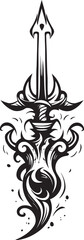 Sorcerers Strike Sword Emblem Design Celestial Cutlass Weapon Sword Graphic