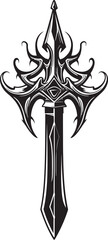 Mystic Mirage Sword Emblem Graphic Sorcerers Sentinel Weapon Sword Vector