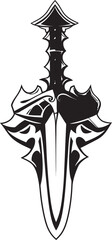 Guardians Glint Fantasy Sword Graphic Paladins Paragon Sword Emblem Vector