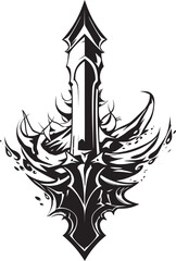 Dragonfire Blade Weapon Sword Logo Elven Enchantment Fantasy Sword Iconic