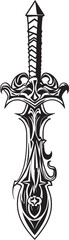 Elven Enigma Fantasy Sword Iconic Mystic Masterpiece Sword Emblem Design