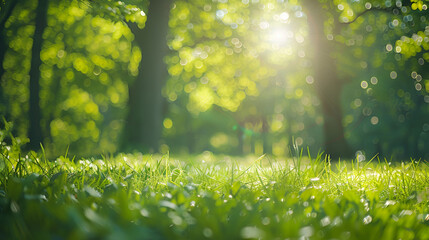 Fototapeta premium sun rays in the forest , generative ai