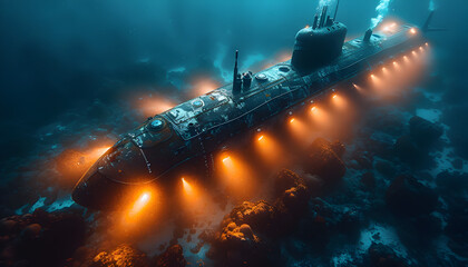 Shadows of the Ocean: The submarine.