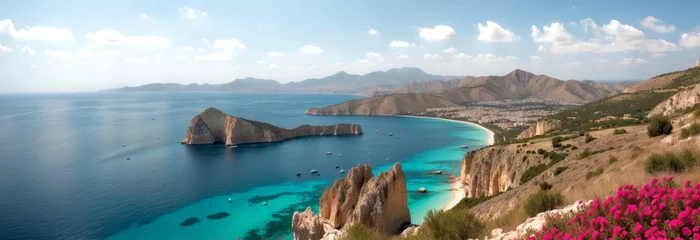 Foto auf Acrylglas Panoramic landscape  Sicilia Islands © AlenKadr
