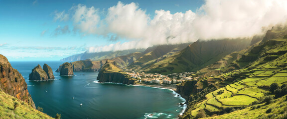 Panoramic landscape Madeira island, Portugal