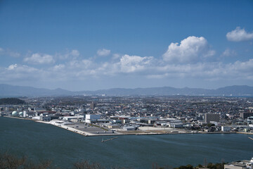 鳥取県米子市の街並み（米子港方向）