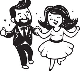 Endless Joy Wedding Vector Symbol Sweetheart Serenade Happy Couple Graphic
