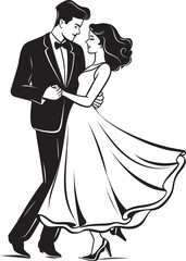 Fototapeta premium Forever Together Happy Couple Vector Icon Blissful Beginnings Marriage Icon Graphics