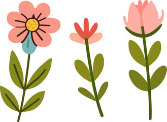 Vector illustration of  flowers