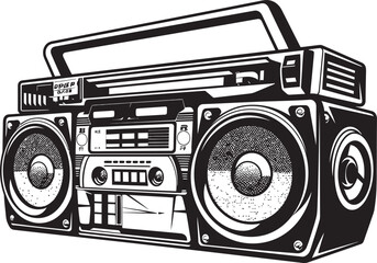 Groove Machine Vector Icon Graphics Boombox Blast Style Boombox Iconic