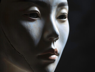 a close up of a mannequin