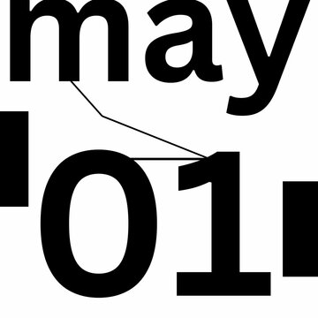 MAY 1 . Modern calendar icon .date ,day, month .Flat style calendar for the month of MAY