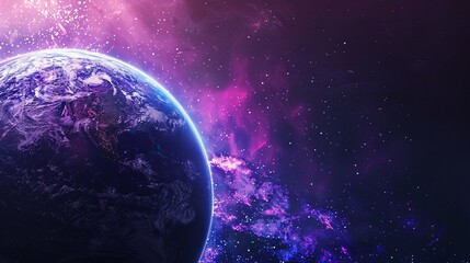 Obraz premium Vast Space Background is perfect for promoting astronomy, featuring a stunning backdrop of stars and galaxies