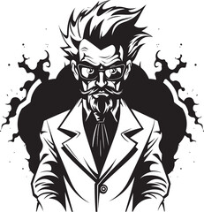 Invention Instinct Iconic Logo Design Discovery Domain Scientist Symbol Graphics