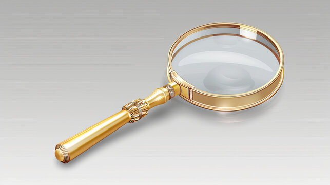 A vector graphic depicting a magnifying glass.
