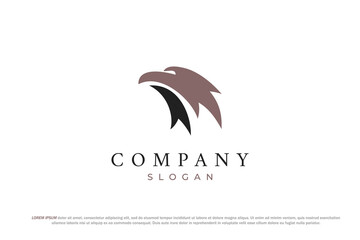 modern abstract eagle head logo